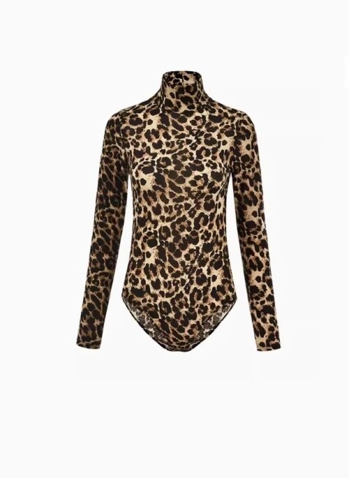 Brown Leopard High Neckline Bodysuit | Soyeon – (G)I-DLE