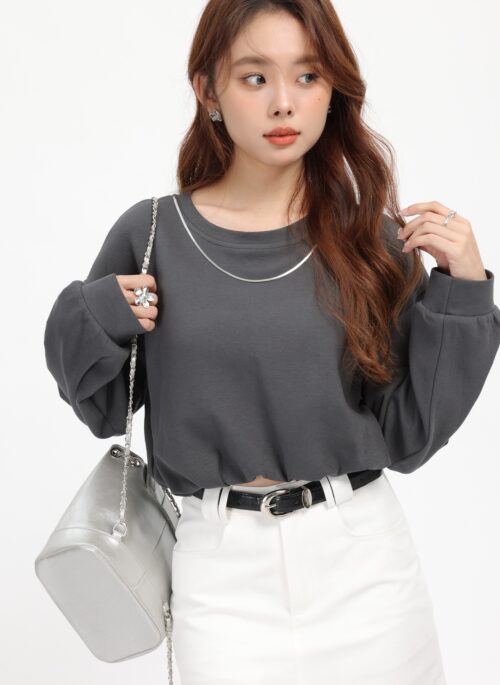 Gray Casual Long Sleeve Sweater