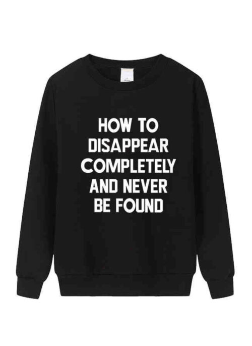 Black “How To Disappear” Statement Sweatshirt | Hoshi – Seventeen