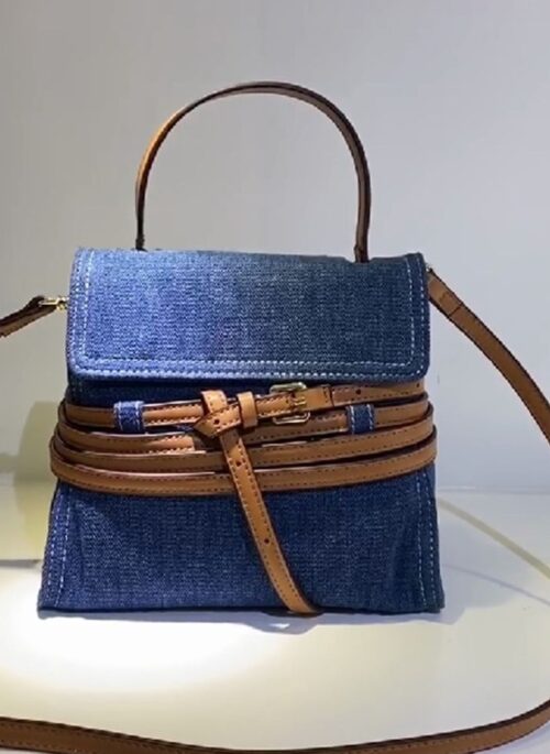 Blue Denim Belt-Wrapped Bag | Baek Seok Ryu - Love Next Door