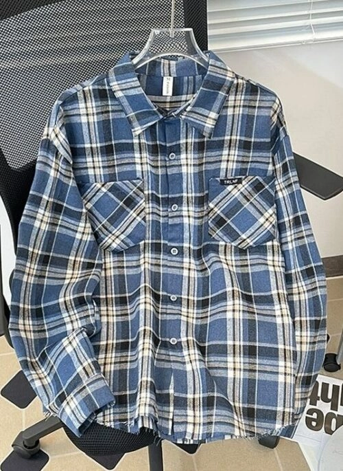 Blue Plaid Front Pockets Shirt | Aoki Jungo - What Comes After Love