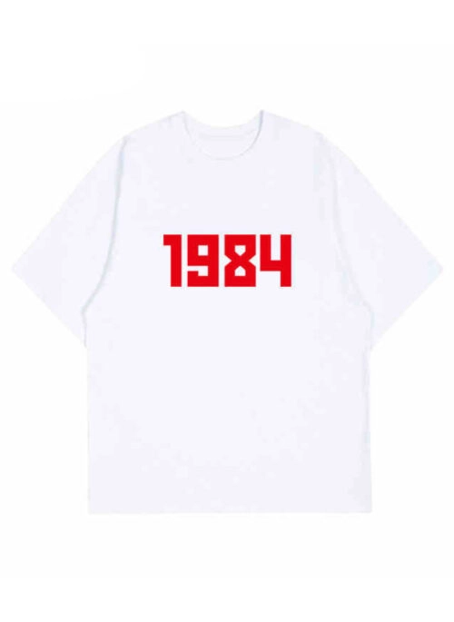 White 1984 Crewneck T-Shirt | Mingyu – Seventeen