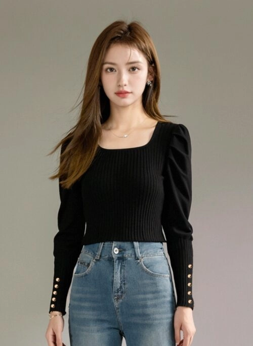 Hollow Out Knitted High Neck Sweater