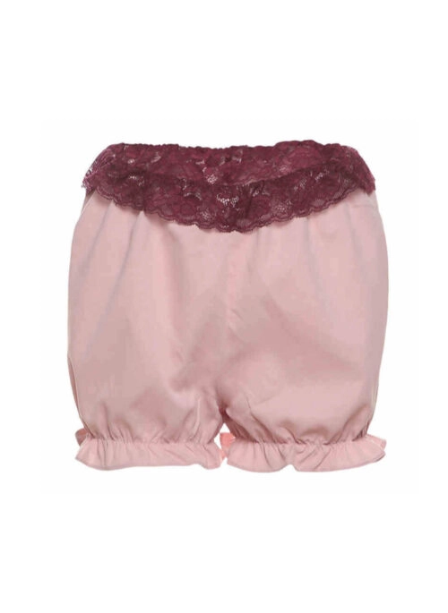 Pink Lace-Trim Puffy Shorts | Momo – Twice