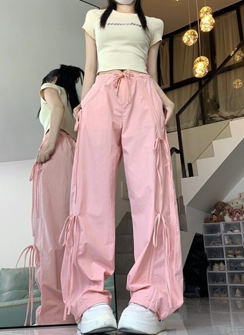 Pink Ribbon Tie String Pants | Tzuyu – Twice