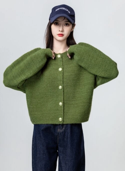 Vintage Green Knitted Sweater