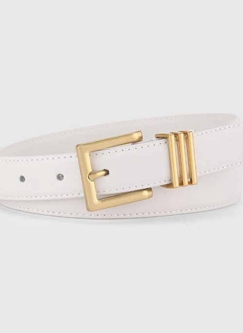 White Triple Metal Loop Belt | LeeKnow – Stray Kids