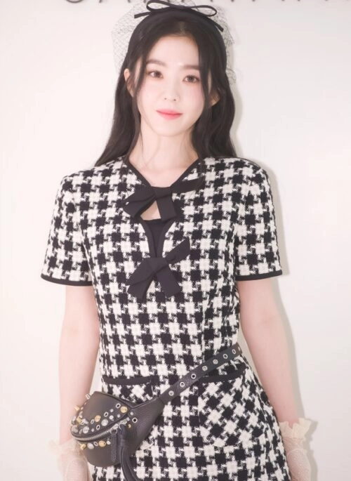 Black And White Double Bow Tweed Dress | Irene – Red Velvet