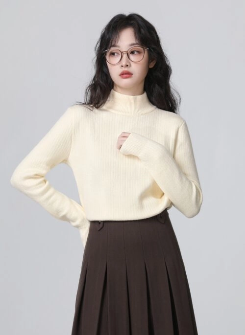 Thickened Fleece Turtleneck Sweater