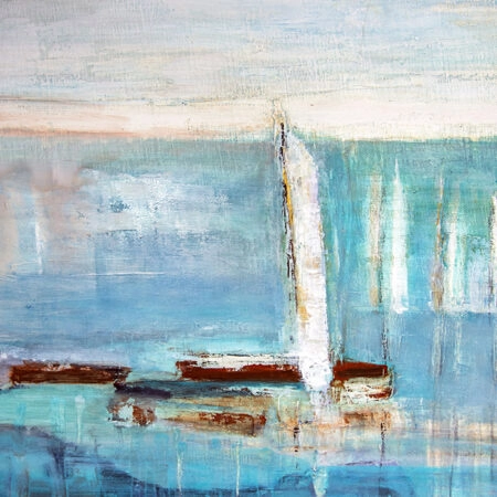 Πινακας σε καμβά ABSTRACT BOAT IN HARBOR - Λιμανια Sticky 5