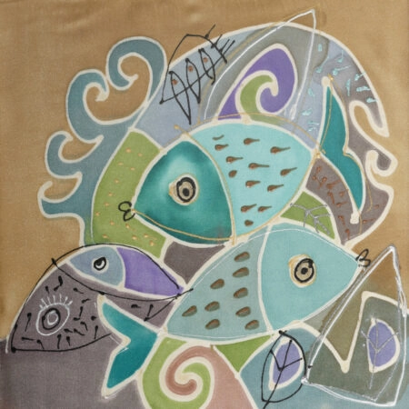 Πίνακας σε καμβά ABSTRACT PAINTING TWO FISH - Αφηρημενα και Abstract Sticky 4