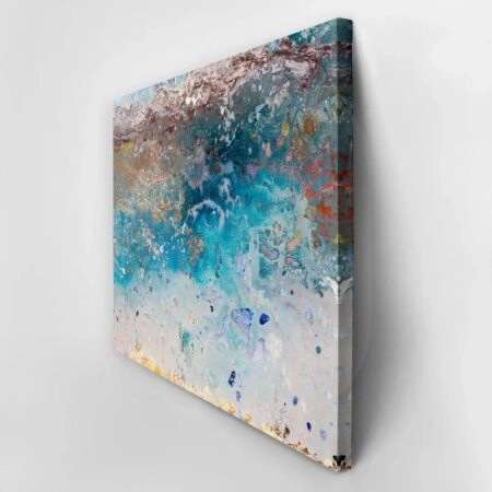 Πινακας σε καμβά ABSTRACT SEA WAVES - Παραλιες Sticky 4