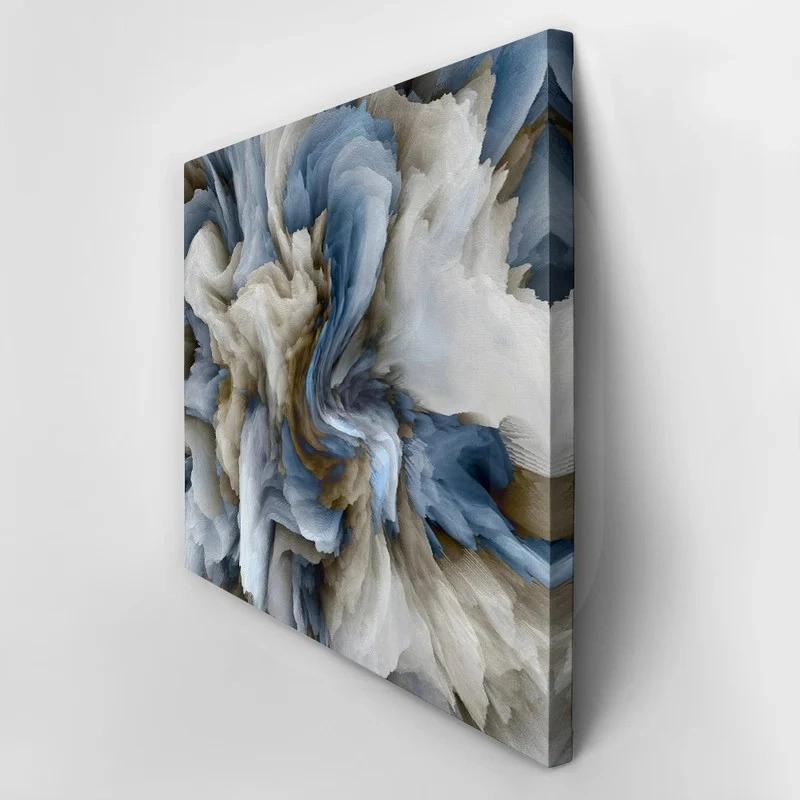 Πινακας σε καμβά ABSTRACT SQUARES AND WAVES