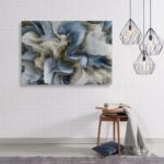 Πινακας σε καμβά ABSTRACT SQUARES AND WAVES