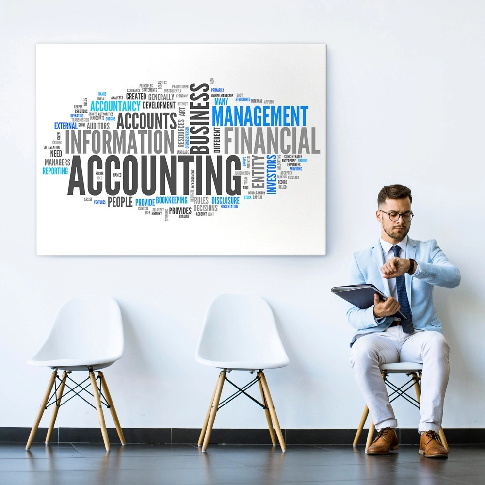 Πινακας σε καμβά ACCOUNTING TYPOGRAPHY