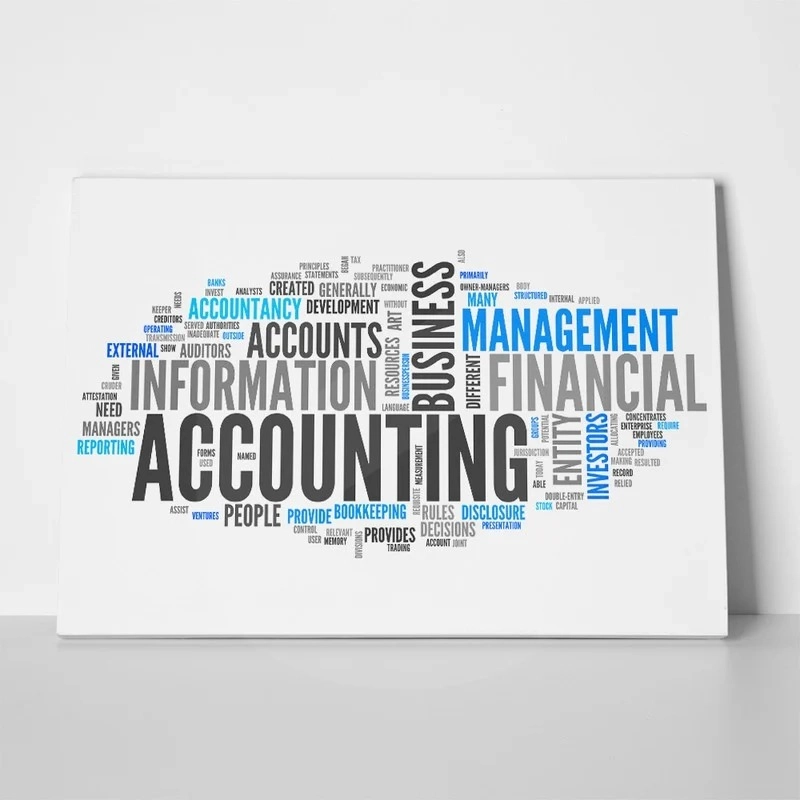 Πινακας σε καμβά ACCOUNTING TYPOGRAPHY