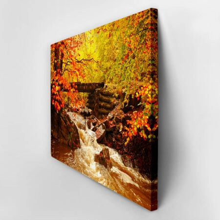 Πινακας σε καμβά AUTUMN RIVER - Λιμνες - Ποταμια Sticky 3