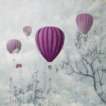 Πίνακας σε καμβά BALLOONS IN THE CLOUDS - Αεροπλανα - Εναερια Sticky 5