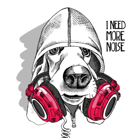Πίνακας σε καμβά BASSET HOUND DOG HOOD - Σκυλοι Sticky 4