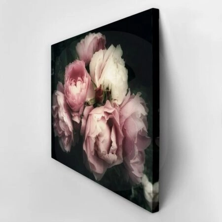 Πινακας σε καμβά BEAUTIFUL BOUQUET PINK ROSE FLOWERS - Τριανταφυλλα Sticky 3