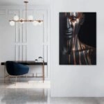 Πινακας σε καμβά BLACK & BRONZE FACE