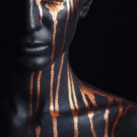 Πινακας σε καμβά BLACK & BRONZE FACE - Πινακες σε καμβα Sticky 5