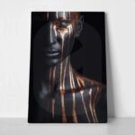 Πινακας σε καμβά BLACK & BRONZE FACE