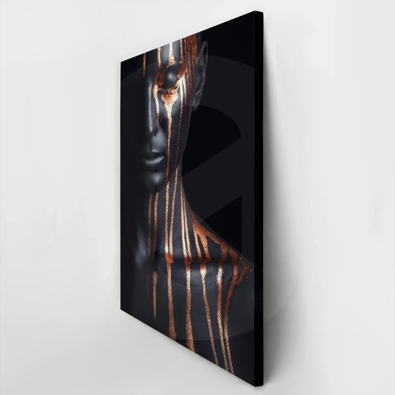 Πινακας σε καμβά BLACK & BRONZE FACE