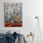 Πινακας σε καμβά BLUE ABSTRACT FOREST