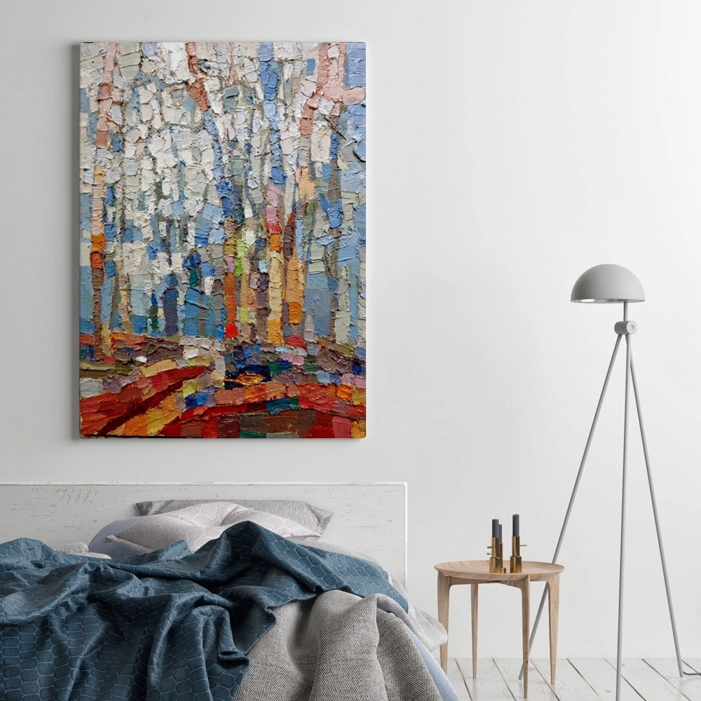 Πινακας σε καμβά BLUE ABSTRACT FOREST