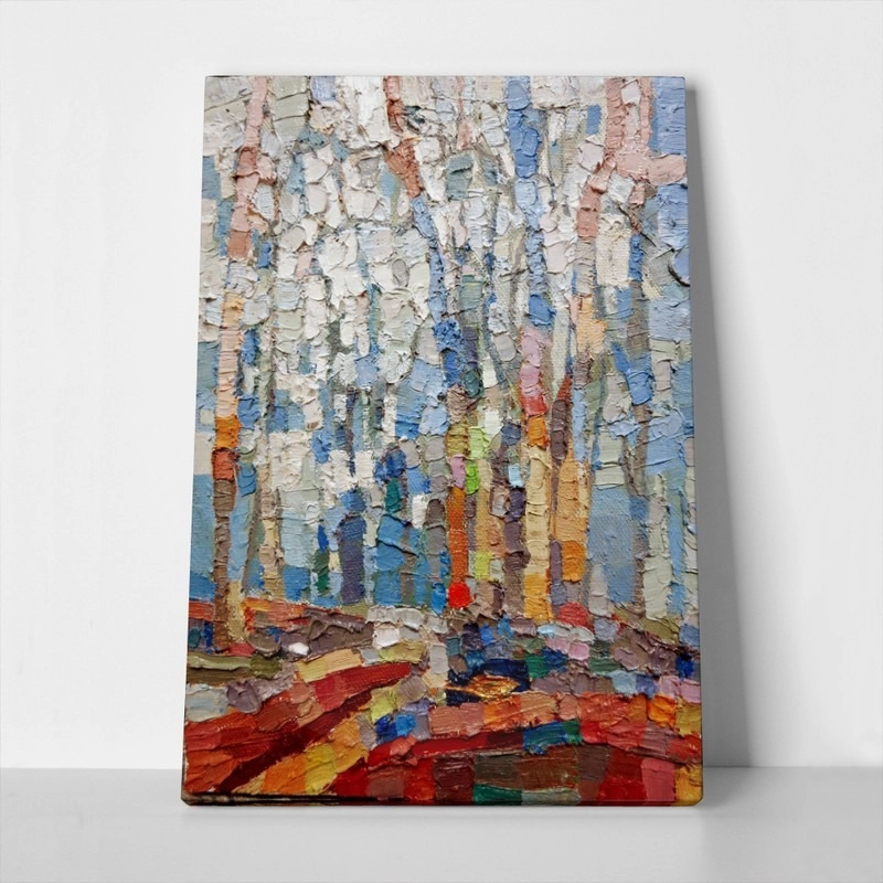 Πινακας σε καμβά BLUE ABSTRACT FOREST