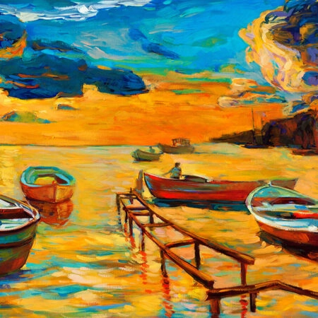 Πινακας σε καμβά BOATS 3 - Βαρκες και Καραβια Sticky 4