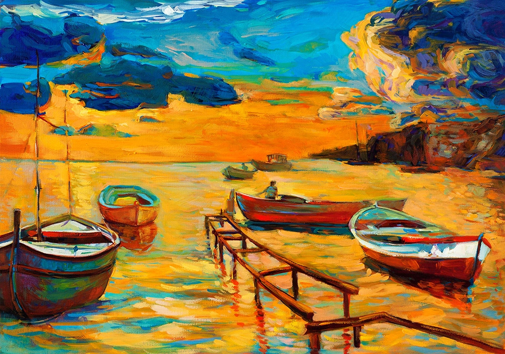 Πινακας σε καμβά BOATS 3