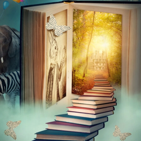 Πινακας σε καμβά BOOK LAND - Παιδικοι και set Sticky 5