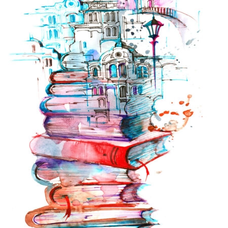 Πινακας σε καμβά BOOKS IN THE CITY - Επιστημη και Υγεια Sticky 5
