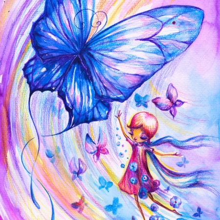 Πινακας σε καμβά BUTTERFLY FANTASY - Παιδικοι και set Sticky 5