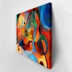 Πινακας σε καμβά COLOURFUL ABSTRACT GUITARS
