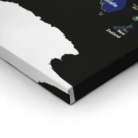 Πινακας σε καμβά COUNTRY FLAGS WORLD MAP - Χαρτες Sticky 2