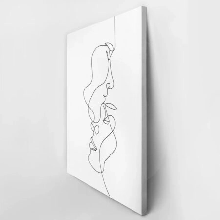 OUTLET Πινακας σε καμβά COUPLE LINE DRAWING 50cm x 80cm - OUTLET Sticky 3