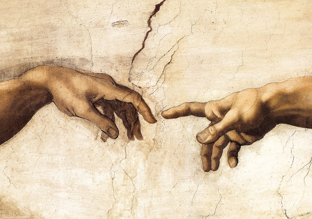 Πινακας σε καμβά MICHELANGELO - CREATION HANDS
