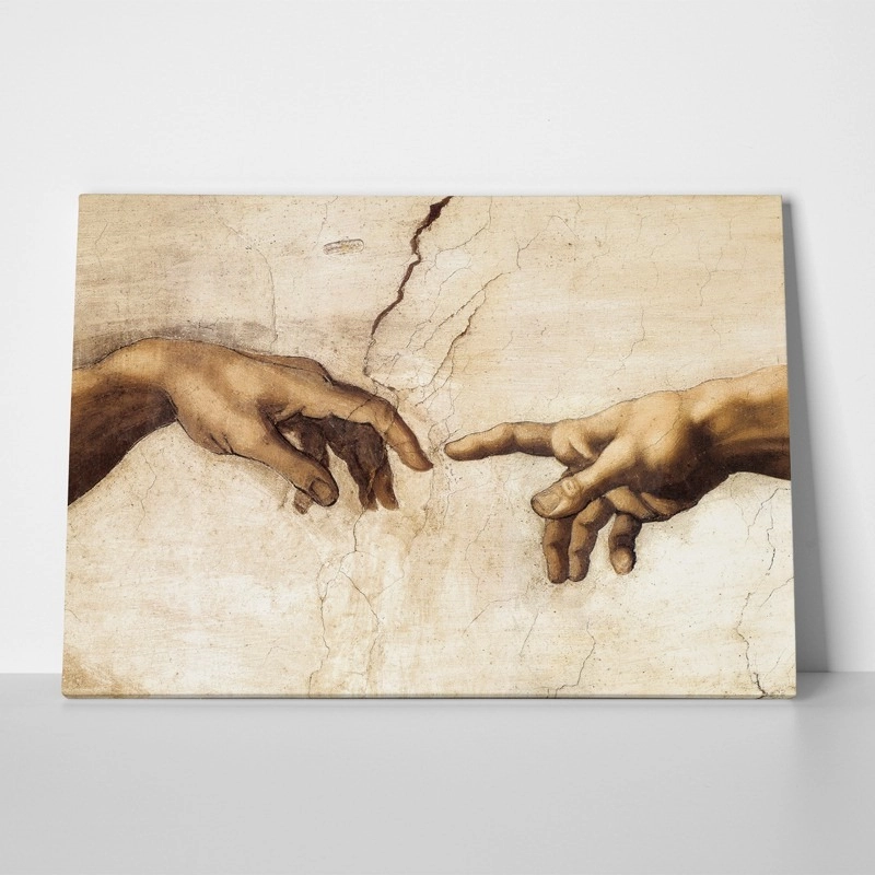Πινακας σε καμβά MICHELANGELO - CREATION HANDS