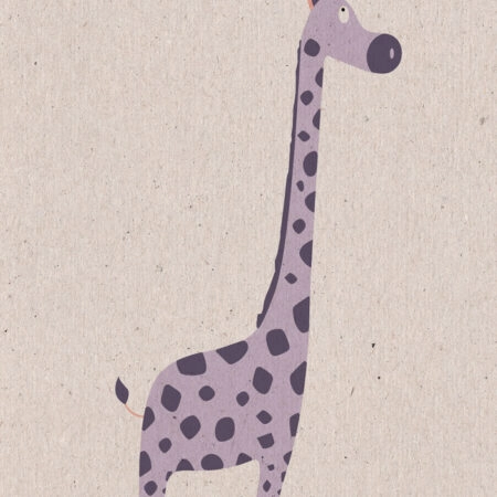 Πινακας σε καμβά PURPLE CUTE GIRAFFE - Παιδικοι και set Sticky 5
