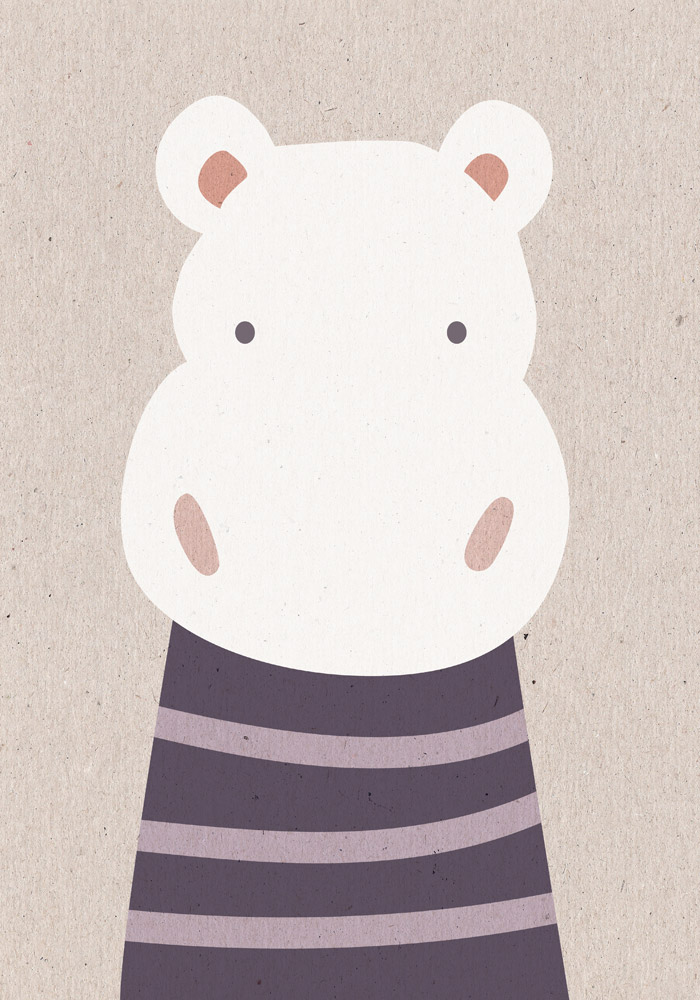 Πινακας σε καμβά CUTE HIPPO 2