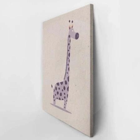 Πινακας σε καμβά PURPLE CUTE GIRAFFE - Παιδικοι και set Sticky 3