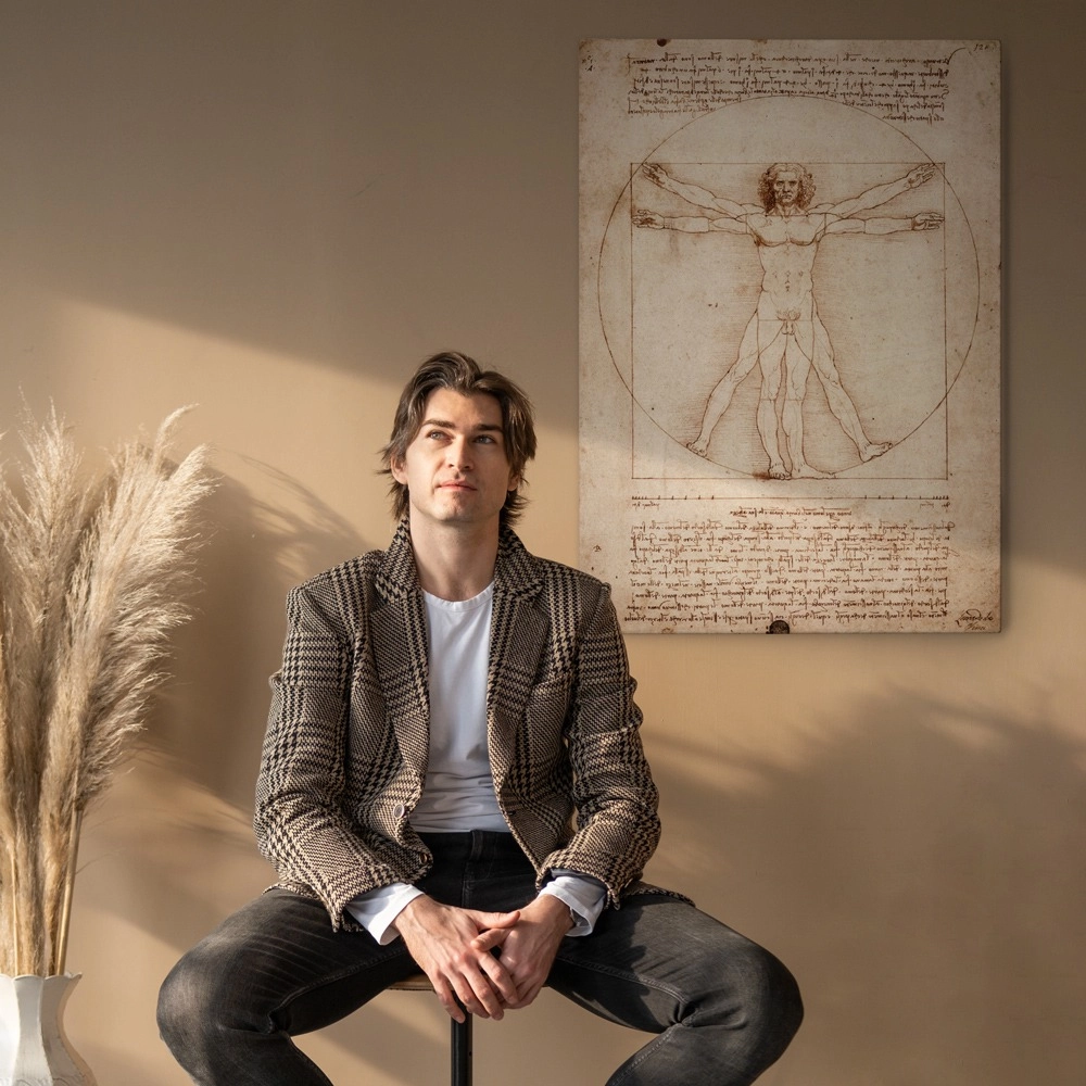 Πινακας σε καμβά DA VINCI - VITRUVIAN MAN