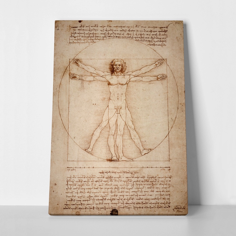 Πινακας σε καμβά DA VINCI - VITRUVIAN MAN