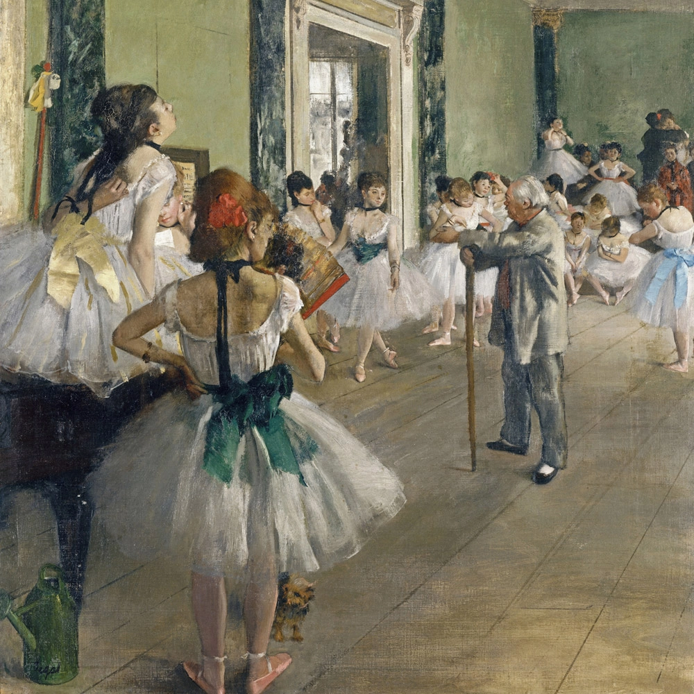 Τετράγωνος Πίνακας DEGAS - THE DANCING LESSON