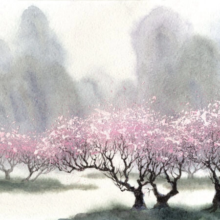 Πινακας σε καμβά DELICATE FLOWERING TREES - Ανθη Δεντρων Sticky 5