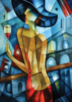Πινακας σε καμβά ELEGANT WOMAN CUBISM