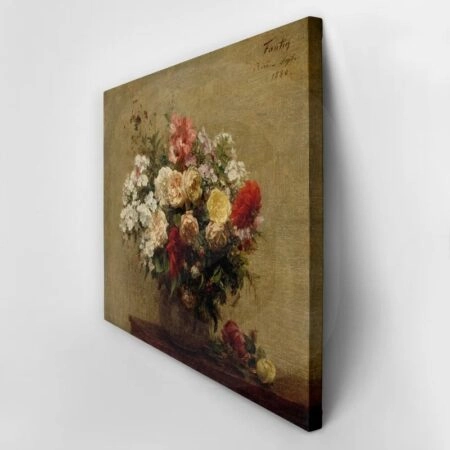 Πινακας σε καμβά FANTIN LATOUR - SUMMER FLOWERS - Αντιγραφα ζωγραφων Sticky 3